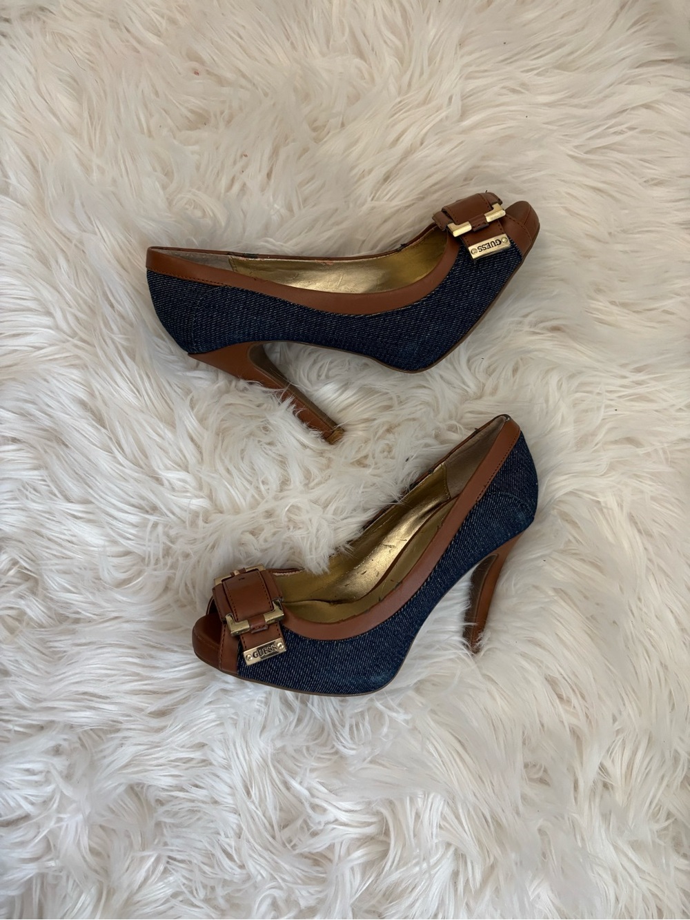 Woman's well worn pumps heels small feet shoes